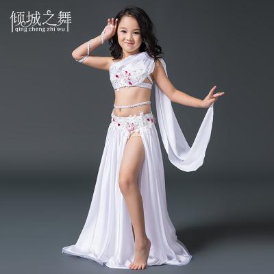 China Dresses Costumes RT014 Belly Dance Wear Spandex And Silk Satin Sets For Kids for sale