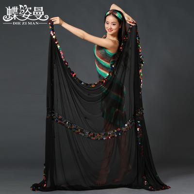 China Professional Performance Belly Dance Veil SJ004 Linen Veil For Girl for sale