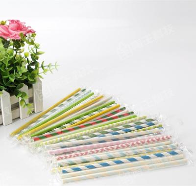 China Eco Restaurant Casual Disposable Kraft Straws Decorative Recycled Simple White Paper Printing Paper Drinking Straw for sale