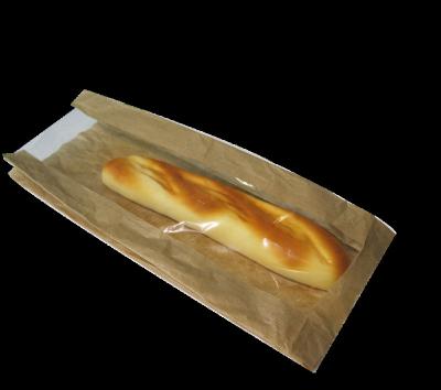 China Food Grade Recyclable And Waterproof Bakery Pinch Bottom Paper Bag With Window For Donuts / Bread Food Packaging for sale