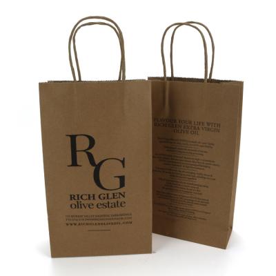 China 100% Recyclable Recyclable Eco-Friendly Craft Paper Handle Bags for sale