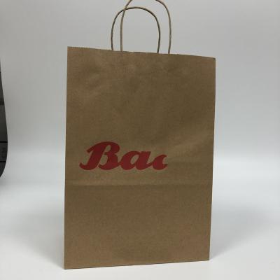 China Recycled Materials Kraft Paper Light Brown Shopping Bags for sale