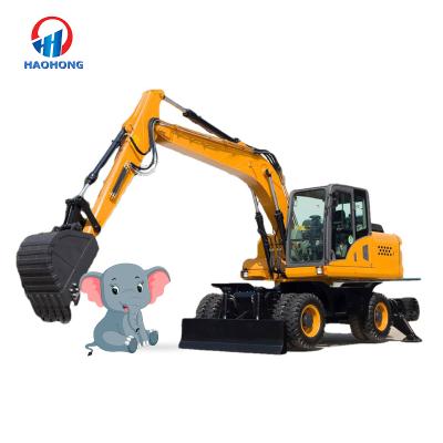 China Cultivate Chinese Excavator Earth Moving Machinery 14ton Hydraulic Wheel Excavator Price for sale