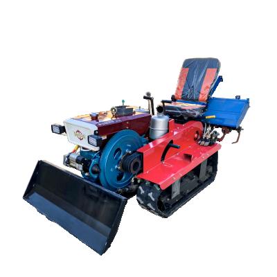 China Tech Support HAOHONG Brand Video Farm RIDE-ON Crawler Tiller Multifunctional Cultivators For Sale for sale