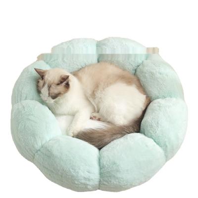 China New Comfortable Travel Pet House Four Seasons Around Kennel Cat Litter Dog Cushion Plush Waterproof Dog Bed for sale