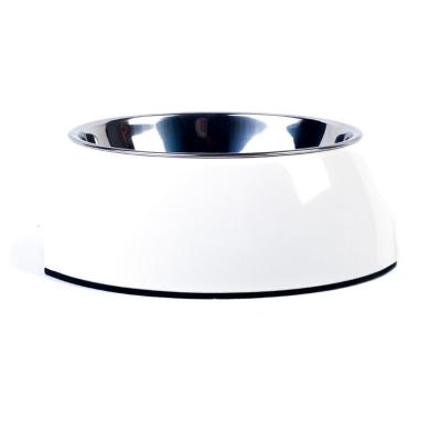 China Various Good Quality Sustainable Melamine Double Steel Cat Bowl Stainless Steel Dog Bowl for sale