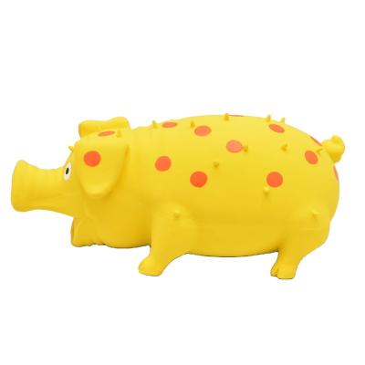 China Unique Design Viable Hot Selling Weird Pig Chewing Dog Latex Pet Toy Dog Gnaws Teeth And Duct Toy for sale