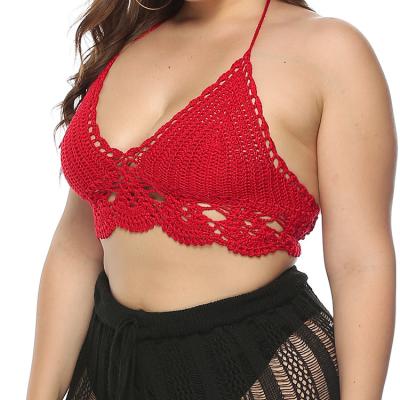 China Viable Women Plus Size Crochet Bikini Top Custom Sexy Handmade Crochet Bikini Swimwear and Beach Wear for sale