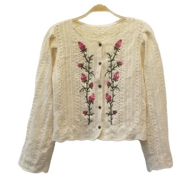 China Wholesales Cotton Breathable Custom Style Embroidery Soft Sexy Long Sleeve Boho Sweaters For Women for sale