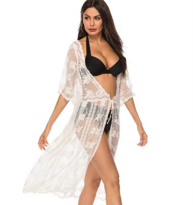 China 2022 breathable bikini wholesale cover up white beach wear cover ups women's swimsuit dress cover ups with high quality for sale