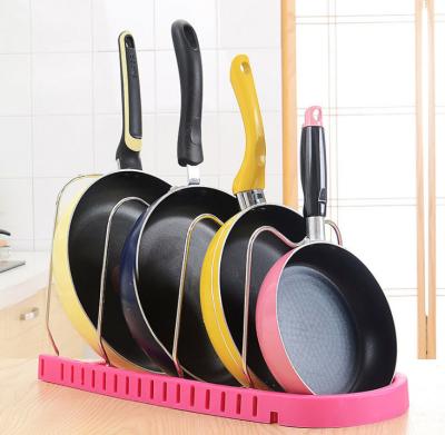 China High Quality Expandable Adjustable Expandable Multifunctional Organizer Stocked Kitchen Cookware Pot Holder for sale