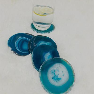 China Factory Sale Sustainable Red Agate Slice Crystal Quartz Round Environmental Natural Luxury Drink Coasters for sale