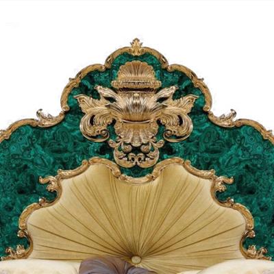 China Factory Direct Luxury Green Malachite Gem Natural Half Of Precious Marble Table for sale