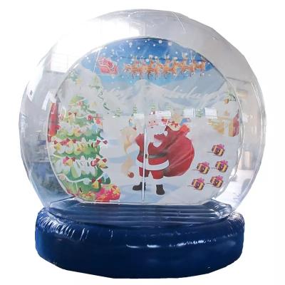 China Christmas Decoration inflatable snow globe photo booth transparent bubble tent for sale