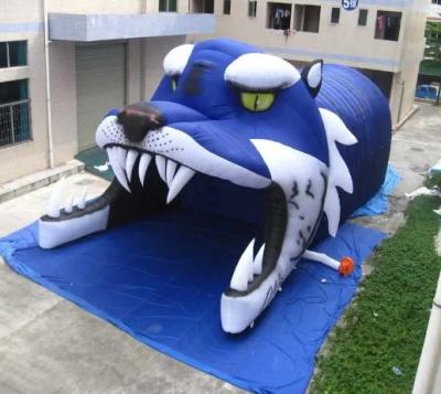 China American Hot Sale Inflatable Wolf Head Mascot Tunnel Tent for sale