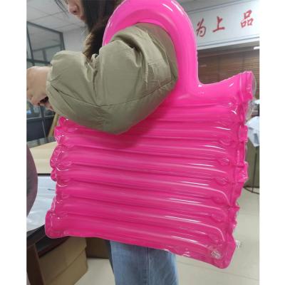 China Wholesale Customized PVC Inflatable Tote Bag Reusable Shopping Bag Mini Satchel for sale