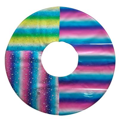 China Factory Price Clear Round Star Inflatable Glitter Pool Float Swimming Ring for sale