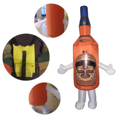 China Factory price customize inflatable bottle moving cartoon for advertising for sale