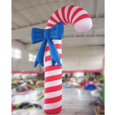 China Factory price wholesale PVC inflatable Christmas candy cane for Christmas decorations for sale