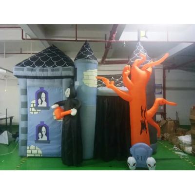 China Customize Halloween inflatable haunted house for outdoor advertising for sale