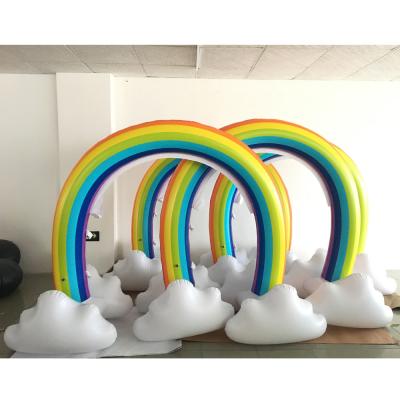 China Factory Wholesale PVC Inflatable Rainbow Sprinklers Arch For Pool Party for sale