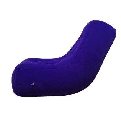 China Beile Customized PVC inflatable purple flocking sofas and chairs for sale