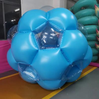 China Hot selling PVC inflatable blue+transparent bubble ball lawn toy for sale