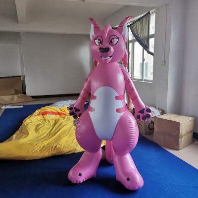 China Hot selling beile inflatable PVC pink cat for advertising decoration for sale