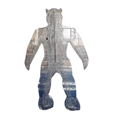 China Beile customized cartoon clothing PVC Inflatable clear tiger suit for adult for sale