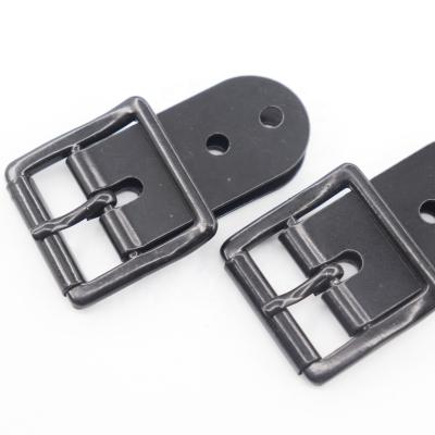 China Zinc Alloy Hook Pin Buckle Multipurpose Belt Buckle Metal Shoe Lace Buckle Black Square Pin Buckle for sale