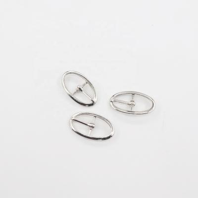 China Metal Pin Buckle Oval Nickel White Metal Zinc Alloy Belt Buckle Pin Buckle For Women Sandals for sale