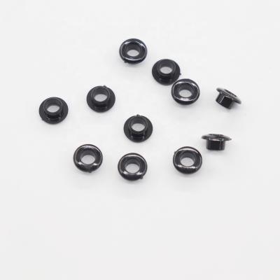 China Eco - Friendly Black Round Perforated Plastic Shoe Lace Hook Shoe Eyelets For Shoes for sale