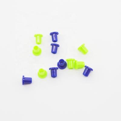 China Eco - Friendly Blue Green Plastic Round Rivets , Shoe Eyelets For Shoes / Clothing for sale