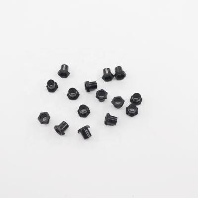 China Eco - Friendly Black Hexagonal Drilled Plastic Rivets , Shoe Eyelets For Shoes / Apparel for sale