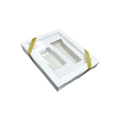 China Recyclable Wholesale Paper Box With Clear Window For Cosmetic Skin Care Packaging for sale