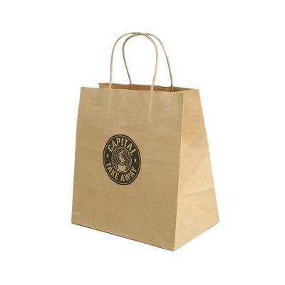 China Wholesale Customized Recyclable Brown Paper Bag Tote Bag Customized Shopping Bag At Affordable Price for sale