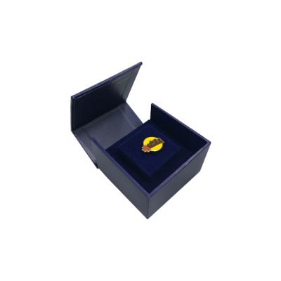 China Recyclable Customized Lapel Pin Gift Box Jewelry Packaging Box For Rings With Full Color Printing for sale