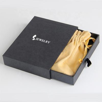 China Recyclable Wholesale Paper Small Gift Box Custom Packaging Jewelry Boxes With Pouch for sale