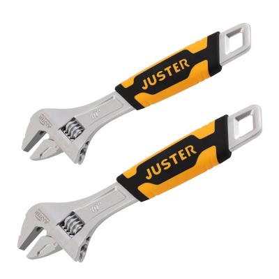 China 2022 New CR-V FAIR Chrome Industrial Grade Vanadium Steel Adjustable Wrench 8~12 Inch Adjustable Wrench Set With Metric Scale, Quenching for sale