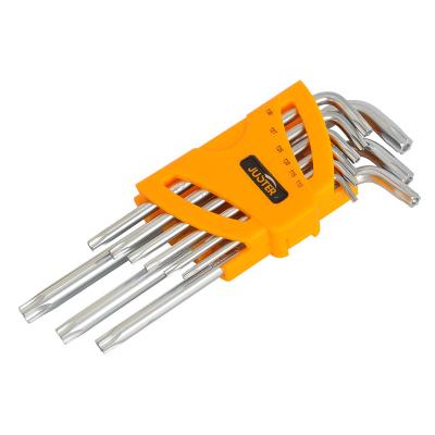 China 2022 New CR-V Chrome Vanadium Steel JUST Grade, Torx Key Set of 9pcs Spanners, Different Star Key Sets for sale