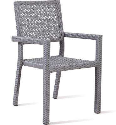 China Eco-friendly Modern Restaurant Hotel Commercial Used Rattan Outdoor Garden Wicker Rope Weaving Dining Chair for sale