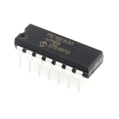 China PIC16F630-I/P Microcontroller PIC16F630 DIP-14 Microcontroller IC 8 Bit 20MHz Flash Chip for sale