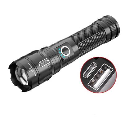 China Telescopic Zoom+USB Output Powerful 5Modes 5Modes Waterproof Outdoor Tactical Flashlight 15W 1000 LED USB Rechargeable Flashlights For Camping for sale