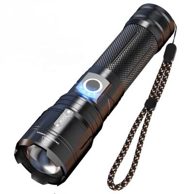 China Telescopic Zoom+USB Output Powerful 800 Lumens Waterproof Camping Outdoor Tactical Torch Flashlight LED USB Rechargeable 5ModesFlashlights for sale