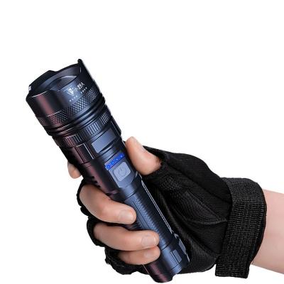 China Type-C Telescopic Zoom Flashlight 2000lm Telescopic Rechargeable Tactical Torch High Power LED Charging Spotlight for sale