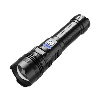 China High Quality Zoomable Powerful Rechargeable Aluminum Zoom Telescopic Types LED Flashlight Tactical Flashlight For Camping for sale