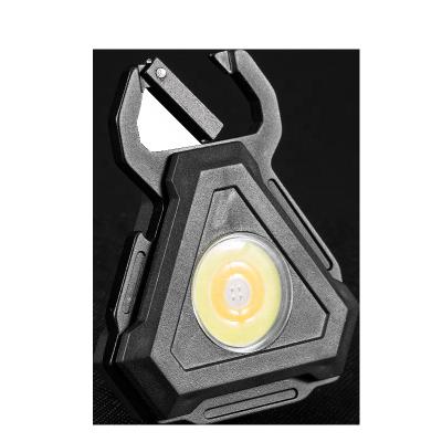 China Portable Key Chain Light Torch Bottle Opener+Magnet COB ABS LED Bright Rechargeable Flashlight For Outdoor Hiking for sale