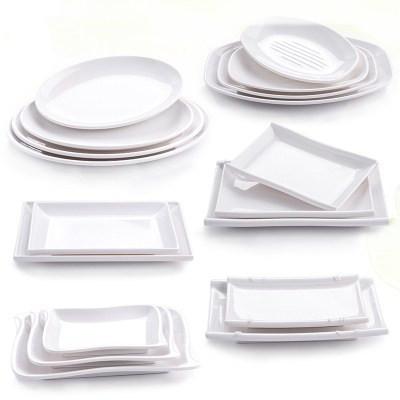 China Hotel Viable Unbreakable Plastic Tableware Cheap Bulk Price Melamine Dinner Dishes Restaurant for sale