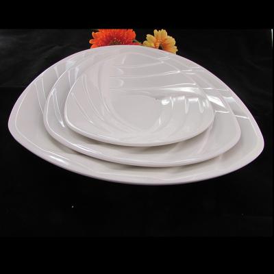 China Sustainable Unbreakable Printed Logo Hotel Restaurants Dinnerware Dish Melamine Plastic Dishes for sale