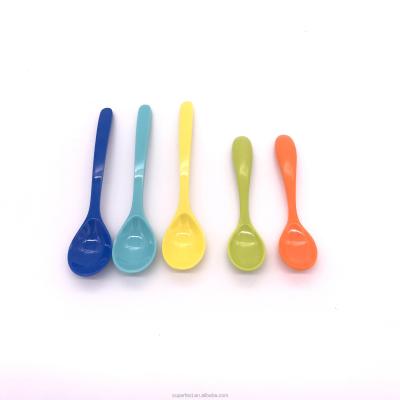 China Sustainable High Quality Kids Cutlery Set Plastic Custom Mini Baby Feeding Spoon for sale